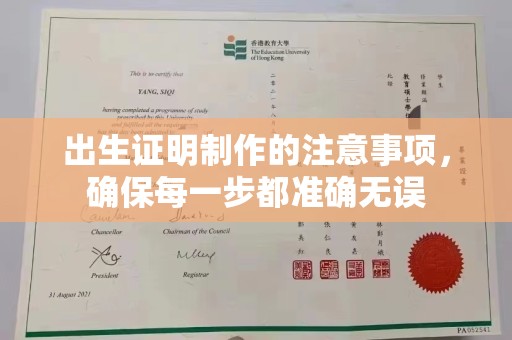 孝南出生证明制作的注意事项，确保每一步都准确无误